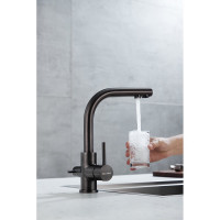 Смеситель для кухни Paulmark ESSEN, вороненая сталь, PVD, Es213011-GM