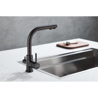 Смеситель для кухни Paulmark ESSEN, вороненая сталь, PVD, Es213011-GM