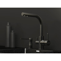 Смеситель для кухни Paulmark ESSEN, вороненая сталь, PVD, Es213011-GM
