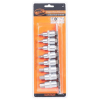 Набор головок вставка HEX 4-14 мм DR1/2", 8 шт., на планке АвтоDело 39841 14793