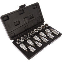 Набор головок TORX E10-E24, Т20-Т70 DR1/2", 19 шт., в пластиковом кейсе АвтоDело 39840 14635