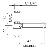 Сифон для раковины CLEVER URBAN 1 1/4" 90755