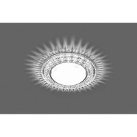 Встраиваемый светильник для натяжных потолков с белой LED подсветкой Feron CD4020 GX53 прозрачный, 29473