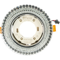 Встраиваемый светильник для натяжных потолков с белой LED подсветкой Feron CD4020 GX53 прозрачный, 29473