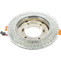 Встраиваемый светильник для натяжных потолков с белой LED подсветкой Feron CD4020 GX53 прозрачный, 29473