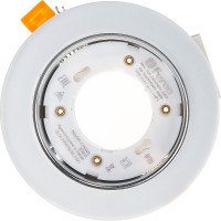 Встраиваемый светильник для натяжных потолков с белой LED подсветкой Feron CD5020 GX53, белый матовый, 32659