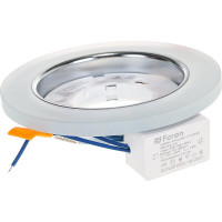 Встраиваемый светильник для натяжных потолков с белой LED подсветкой Feron CD5020 GX53, белый матовый, 32659