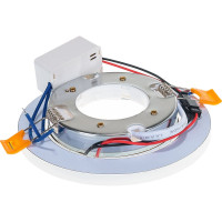 Встраиваемый светильник для натяжных потолков с белой LED подсветкой Feron CD5020 GX53, белый матовый, 32659