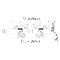 Встраиваемый потолочный светильник FERON MR16 G5.3, белый, DL2802 32640
