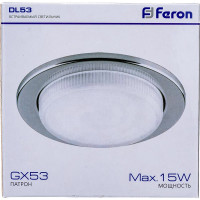Встраиваемый светильник для натяжных потолков Feron DL53 GX53 хром, 28454