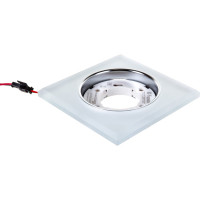 Встраиваемый светильник для натяжных потолков с белой LED подсветкой Feron CD5022 GX53, белый матовый, 32661