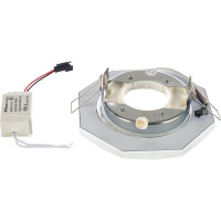 Встраиваемый светильник для натяжных потолков с белой LED подсветкой Feron CD5021 GX53, белый матовый, 32660