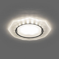 Встраиваемый светильник для натяжных потолков с белой LED подсветкой Feron CD5021 GX53, белый матовый, 32660
