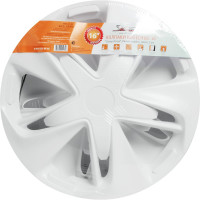 Колесные колпаки Airline 16" Супер Астра, белые, карбон, комплект 2 шт. AWCC-16-03