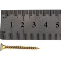 Потайной универсальный шуруп Метизный двор 4,0x35, желтый, 500 шт. 4607159063274