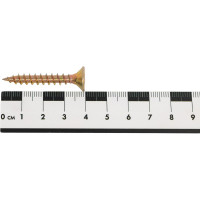 Потайной универсальный шуруп Метизный двор 6,0x40, желтый, 8 шт. 4607173900999