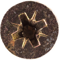 Потайной универсальный шуруп Метизный двор 5,0x50, желтый, 10 шт. 4607173900944