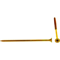 Потайной универсальный шуруп Метизный двор 5,0x100, желтый, 100 шт. 4607159063557