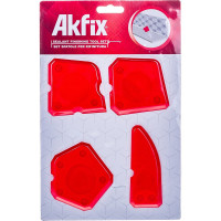 Набор шпателей для выравнивания и затирки герметиков  4 шт. Akfix BYM4