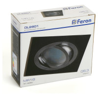 Встраиваемый потолочный светильник FERON MR16 G5.3, черный DL2801 32638