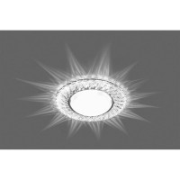 Встраиваемый светильник для натяжных потолков с белой LED подсветкой Feron CD4021 GX53 прозрачный, 29474