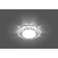 Встраиваемый светильник для натяжных потолков с белой LED подсветкой Feron CD4025 GX53 прозрачный, 29539