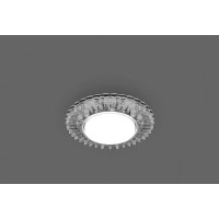 Встраиваемый светильник для натяжных потолков с белой LED подсветкой Feron CD4025 GX53 прозрачный, 29539