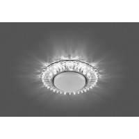 Встраиваемый светильник для натяжных потолков с белой LED подсветкой Feron CD4025 GX53 прозрачный, 29539