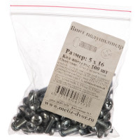 Винт с полуцилиндрической головкой Метизный двор 5x16 DIN 7985, 100 шт. 4607159067173