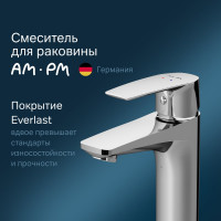 Смеситель для умывальника AM.PM Gem хром, F90A02100