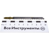 Пилка для лобзика по ламинату дереву, ДСП, T101B чистый рез, HCS 2 шт. REDVERG 6623531