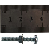 Пакет винт п/ц с гайкой и шайбой Метизный двор цинк м4х30мм 25 шт. 4607173901897