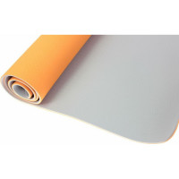 Двухслойный коврик для йоги BRADEX 183x61x0.6 см, TPE, оранжевый SF 0403