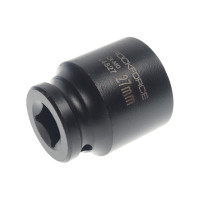 Головка торцевая 12-гранная ударная 27 мм, 1/2", L=50 мм ROCKFORCE RF-44827(28345)