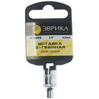 Головка торцевая Эврика 4.5мм 1/4 6-гранная L=30мм с держателем ER-90202H 990308