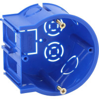 Концевой подрозетник ЭРА UniPost 68х45мм для твердых стен синий IP30 Б0039061