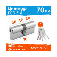 Цилиндровый механизм НОРА-М ЕСО Z Л-70 35-35 хром 15281