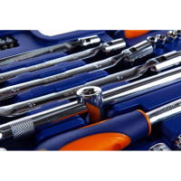 Набор инструмента 1/2 Dr и 1/4 Dr 77 предметов HELFER HF000015