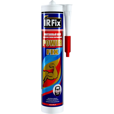 Монтажный клей IRFIX POWER FIX MS белый, 290 мл, мс-полимер 20038