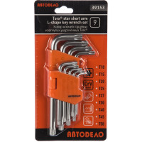 Набор Г-образный ключей TORX 9ч T10-T50 коротких АвтоDело 39153 14639