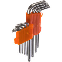 Набор Г-образных ключей TORX 9шт T10-T50 с отверстием АвтоDело 39151 11739
