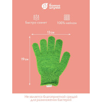 Мочалка для душа Банные Штучки перчатка, 19х13 см, цвет в ассортименте 40025