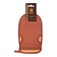 Мочалка "Королевский пилинг" Банные Штучки рукавица двусторонняя на резинке, 13.5х23 см 41295