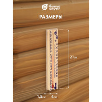 Термометр в предбанник Банные штучки Держи градус 21x4x1.5см 18057