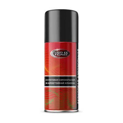 Аэрозольная краска Veslee 100ml термостойкий черный глянц VL-P2E TB