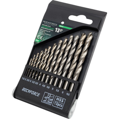 Набор сверл по металлу HSS 13 предметов Rockforce RF-DBS13(29133)