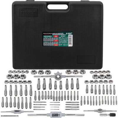 Набор метчиков и плашек Rockforce метрический, 110 предметов RF-B110-1(10453)