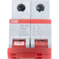 Рубильник ABB 2 полюса SD202/63 рычаг красный 2CDD282101R0063