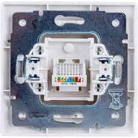 Компьютерная розетка LEZARD MIRA белый с белой вставкой 701-0202-139