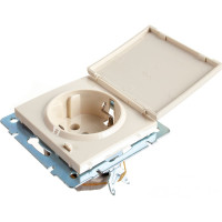 Розетка LEZARD RAIN с/ з с крышкой керамика крем 703-0388-123